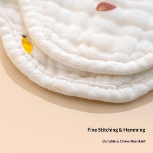 Servicio ODM OEM, Babero <span class=keywords><strong>de</strong></span> Bebé <span class=keywords><strong>de</strong></span> <span class=keywords><strong>Gasa</strong></span> <span class=keywords><strong>de</strong></span> Algodón con Patrón Personalizado <span class=keywords><strong>de</strong></span> 8 Capas, Colores Pantone, Etiqueta Privada, Venta al Por Mayor Directa <span class=keywords><strong>de</strong></span> Fábrica, CPC/REACH/OEKO - Product Image 2