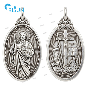 Colgante/Medallón Personalizado de <span class=keywords><strong>San</strong></span> <span class=keywords><strong>Judas</strong></span> <span class=keywords><strong>Tadeo</strong></span>, Patrón Católico Religioso, Amuleto Sagrado, Medalla de <span class=keywords><strong>San</strong></span> <span class=keywords><strong>Judas</strong></span> Personalizada - Product Image 2