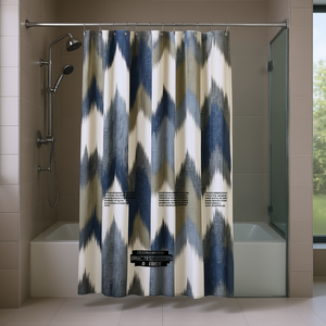 Rideau de douche imprimé en coton, design bohème moderne, couverture de salle de bain, qualité supérieure D0100H7UTN2 - Product Image 2