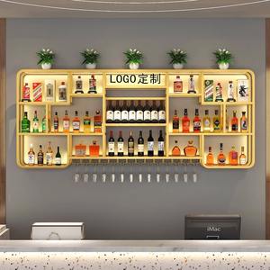 Rak anggur Bar dinding dapat disesuaikan kabinet anggur besi bercahaya kreatif untuk restoran perabotan unik - Product Image 5