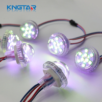 Luces LED RGB de 35 mm para Exteriores, con Cambio de Color, Fuente de Luz Puntual Permanente, Decoración para Parques de Atracciones y Carnavales