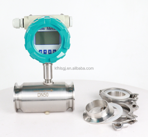 Fabbrica misuratore di portata a turbina liquida alcol morsetto sanitario 1 "25mm olio di birra latte alcol misuratore di portata turbina Turbo - Product Image 3