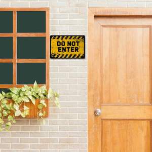 Letrero Metálico Portátil Personalizado, Advertencia de Propiedad Vigilada, Prohibido el Acceso, Placa de Arte Vintage, Impresión UV, Grabado Láser - Product Image 4