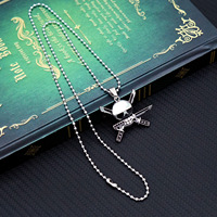 30 colores Anime Monkey D. Luffy Roronoa Zoro sombrero de paja tripulación Metal símbolo colgante collar para Cosplay