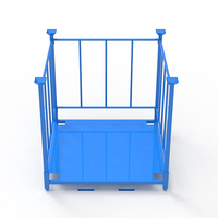 Étagère de stockage empilable en acier Q235 personnalisée avec garde-corps latéral et poteaux amovibles, cadre de palettisation