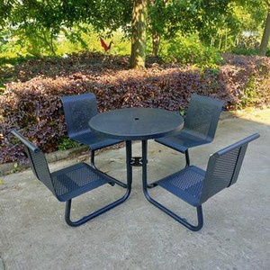 Conjunto de Muebles de Jardín de Hierro para Exteriores, Mesa y Sillas de Metal para Patio, Parque y Terraza - Product Image 2