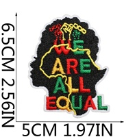 Parches Personalizados Ecológicos para el Mes de la Historia Negra, Juneteenth 1865, Insignia Bordada, Mapa Africano, Aplique Termoadhesivo, Sombreros Pan-Africa
