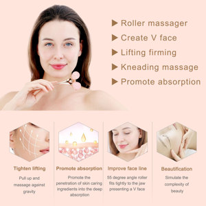 Machine <span class=keywords><strong>de</strong></span> beauté OEM pour le lifting et le raffermissement du visage en V et en Y, <span class=keywords><strong>rouleau</strong></span> <span class=keywords><strong>de</strong></span> massage en <span class=keywords><strong>quartz</strong></span> rose pour le corps, les yeux et le visage, pour raffermir la peau et masser le corps - Product Image 4