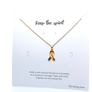 Collana Dorata S925 con Nastri di Consapevolezza - Product Image 5