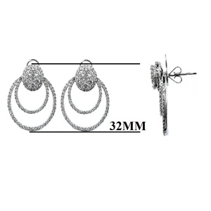 Boucles d'oreilles clous classiques en or blanc massif 18 carats avec diamants naturels, idéales pour les fiançailles et les mariages – Livraison directe - Product Image 2