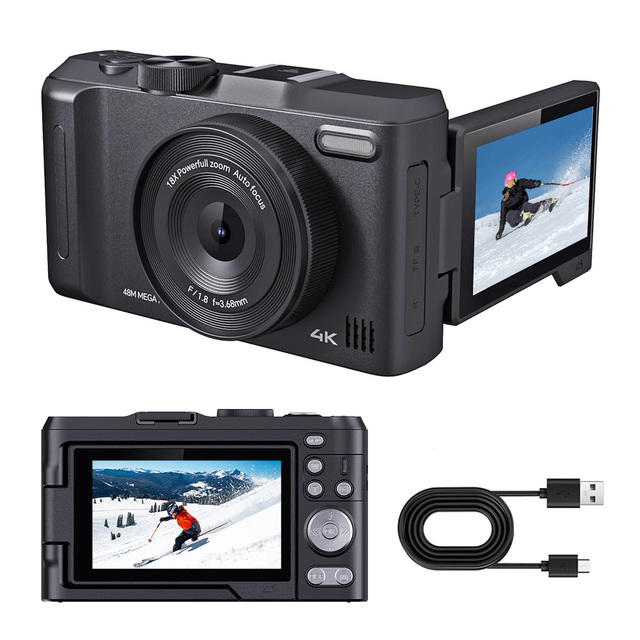 High Quality 4K Mirrorless Digital Camera 50MP Professional 18X Zoom Autofocus CMOS Sensor Stabilized 2-3" Screen Photography