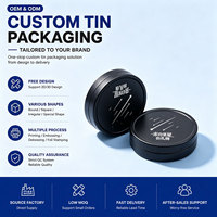 Petite boîte ronde en étain emballage cosmétique impression personnalisée conteneur en métal pour crème de baume à lèvres OEM ODM vente en gros d'usine