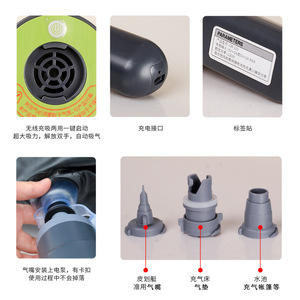 Portable Air <b>Pump</b> With Valve Adapter 30-50 Psi <b>Battery</b> Powered For Swimming Ring Outdoor Use - Product Image 4
