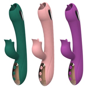 Girlspower 2023 Nouveau 3 Couleurs Multiple Fréquence Usb Double Langue Lèche Vibrateur Sex Toys Pour Femmes <span class=keywords><strong>G</strong></span>-spot Avec Choc Électrique - Product Image 1