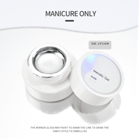 Fabrication en gros effet miroir longue durée 10ml facile à tremper vegan argent brillant métallisé UV Chrome Gel liquide