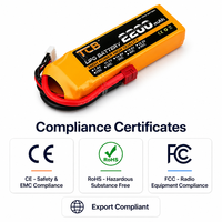 Batterie Lipo TCB RC 2S 3S 4S 5S 6S 7.4V 11.1V 14.8V 18.5V 22.2V 30C-120C à décharge rapide pour drone FPV, quadricoptère et avion à voilure fixe