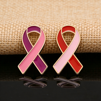 Épinglette personnalisée en métal, émail dur, impression UV, ruban rose, sensibilisation au cancer, badge infirmière, mode métallique, fabricant sur mesure