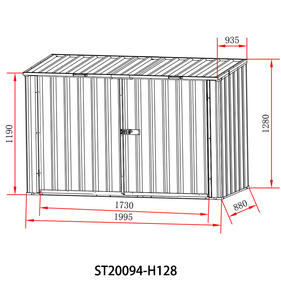 Caja de almacenamiento de bicicleta de metal resistente al agua para muebles de exterior, armario para bicicleta, armario para bicicleta, estante - Product Image 2