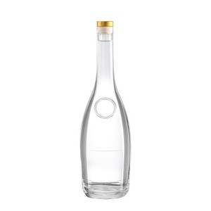 高品质豪华空可再填充玻璃饮料瓶，适用于龙舌兰酒，容量200ml-1000ml（含250ml/350ml），带软木塞，可丝网印刷 - Product Image 4