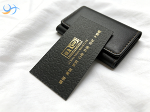 Papier d'affaires personnalisé de luxe avec motif gaufré et dorure à chaud |   Cartes de visite professionnelles industrielles en carton texturé noir épais de qualité supérieure - Product Image 6
