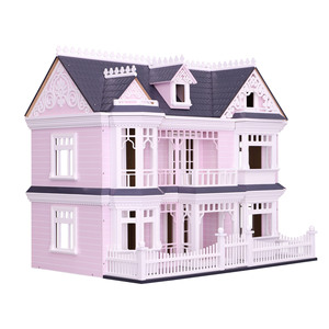 Элегантный кукольный домик игрушки Suite деревянный дял <span class=keywords><strong>18</strong></span>-дюймовой куклы дом мебель Новый Шанхай для детей W06A232 принт мульташной Минни зеленый игрушки «сделай сам» - Product Image 3