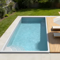 Piscine en conteneur maritime, maison de plage préfabriquée, piscine luxueuse, piscine personnalisée avec revêtement