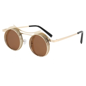 Nuevas Gafas de Sol Retro <span class=keywords><strong>Steam</strong></span> Punk UV400 con Marco Completo y Superficie de Malla Hueca para Hombre, Modelo 3559 - Product Image 2