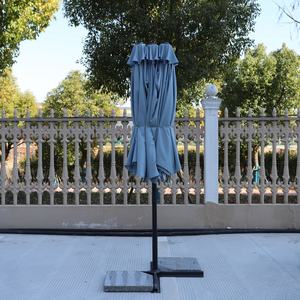 Sombrilla de <span class=keywords><strong>Patio</strong></span> Rectangular Grande de Acero Inoxidable de Doble Cara de Diseño Moderno de 15 pies, Sombrilla de Jardín para Exteriores - Product Image 6
