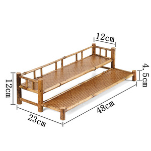 Double Layer Bamboo Cup Holder 49x23x23cm Multifunctional Drying Rack For Kitchen Tableware Storage - Product Image 2