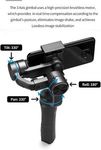 3 Axis <b>Phone</b> Gimbal Stabilizer Ai Auto Face Tracking 360 Rotation Smart Automatic Recognition Object Tracking Live Streaming - Product Image 3