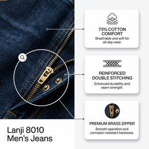 Jean en denim épais pour homme, coupe droite, style streetwear, vintage américain, délavé, taille haute, vente en gros OEM - Product Image 3