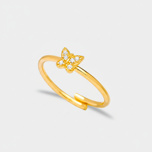 Butterfly Animal Design Zircon Stone <b>Adjustable</b> <b>Ring</b> Turkish Handcrafted Wholesale 925 <b>Silver</b> <b>Sterling</b> Jewelry - Product Image 2