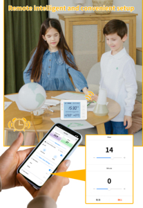 Nhiệt kế wifi, thông minh nhiệt độ độ ẩm màn hình với 3 đồng hồ báo thức, không dây ẩm kế cho nhà kính, gà Coop - Product Image 6