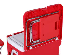Kotak Pendingin Portabel 28L Dengan Meja dan Kursi, Terisolasi Termal Untuk Makanan/ Kaleng Bir/ Piknik - Product Image 5