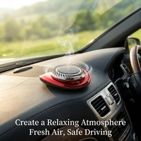 Diffuseur d'air solaire rotatif pour voiture BOOLA V60 UFO 3-en-1, à fixer sur le siège, élimination des odeurs et du formaldéhyde, parfum personnalisé
