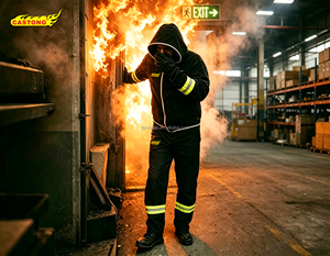 Vêtements <span class=keywords><strong>de</strong></span> <span class=keywords><strong>sécurité</strong></span> ignifuges en fibre <span class=keywords><strong>de</strong></span> carbone résistante aux hautes températures, isolation thermique, pour évacuation en cas d'incendie - Product Image 5