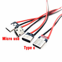 Micro USB Tipo-C 2Pin Horizontal / Vertical 2P Placa enchufable macho soldada simple Conector de carga rápida de 2P