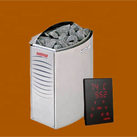 Poêle de sauna électrique Harvia Vega Series 9kw en acier inoxydable, à fixation murale, pour usage intérieur