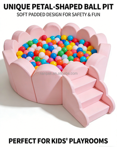 Équipement de jeu intérieur/extérieur unique en mousse ondulée ronde pour enfants, piscine <span class=keywords><strong>à</strong></span> balles de 4 <span class=keywords><strong>à</strong></span> 20 pieds, aire de jeux souple pour fêtes, événements, garderies et location - Product Image 5
