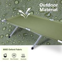 Lit de camp pliant portable en aluminium robuste 600D Oxford pour adultes, idéal pour le camping en extérieur – Vente en gros sur mesure
