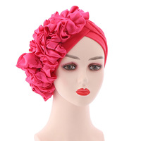 Topi Turban Jilbab Polos untuk Wanita, Ikat Kepala Afrika Tongkat Berlian dengan Bunga Dalaman Hijab Baru Ukuran Pembungkus Kepala Afrika 25*16 Cm