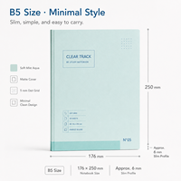 Carnet d'étude personnalisé B5 transparent, papier mat doux, grille de 5 mm, notes de cours reliées en déchirure, organisation quotidienne, 100 feuilles, cadeau