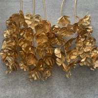 A-558 Orchidées Papillon Dorées Artificielles Très Demandées, Tiges de Fleurs en Plastique pour Arrangements Faits Main, Modernes, Noël, Remise de Diplôme