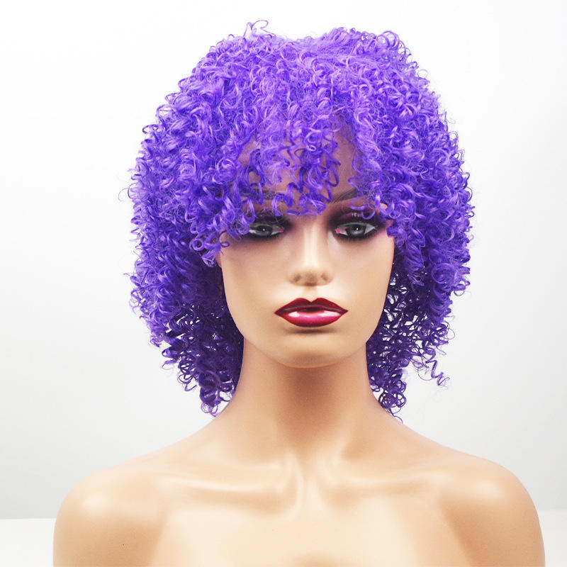 Tl164 cheveux bouclés bleu