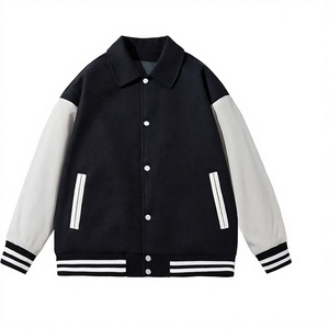 Blouson universitaire personnalisé pour homme, corps en laine, extérieur en coton, doublure en satin, coupe classique, style universitaire, vêtement d'extérieur printemps, OEM - Product Image 4