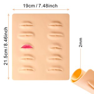 D Professionnel En Silicone Souple À Lèvres Cosmétique De Tatouage De Sourcil Artificiel Blanc Peau de Pratique Microblading Pour L'UGP Formation - Product Image 6
