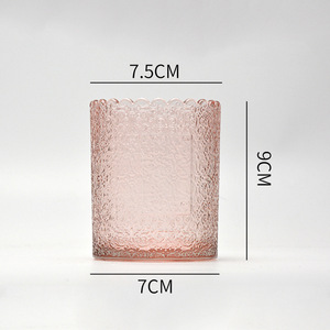 Lüks Toplu 250ml 8oz Yuvarlak Siyah Buzlu Kehribar Cam El Yapımı Mum Kapları ve Kavanozları - Product Image 5