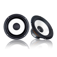 GMINJOO Kit de 9 Haut-parleurs de Voiture Composants 6,5 Pouces 60W RMS 4 Ohms 90dB avec Boîtier Métallique et Crossover Audio Bidirectionnel – Aucun Amplificateur Requis