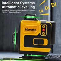 Niveau laser 16 lignes Mamidw, haute précision, ligne verte, mini niveau portable, faisceau vert horizontal et vertical