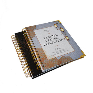 Customizable 148*210mm <strong>Ramadan</strong> Planner A5 Size Fabric Cover Gold Spiral Binding Self Card <strong>Journal</strong> with Free Sample - Product Image 2